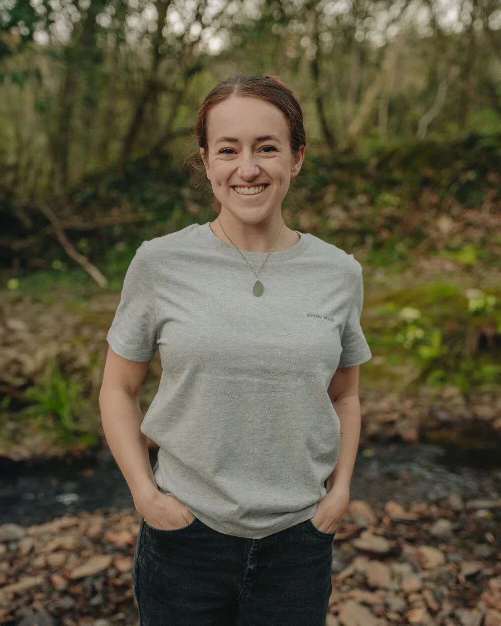 Re-Worked Logo Tee – Ladies, Grey