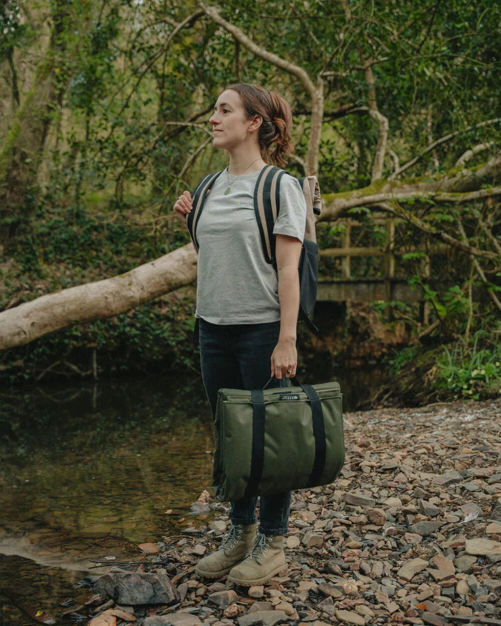 Re-Worked Logo Tee – Ladies, Grey