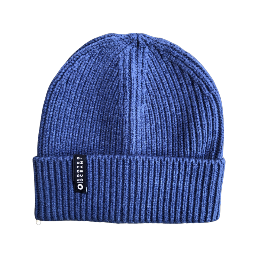 Rooted Ocean Ribbed Beanie